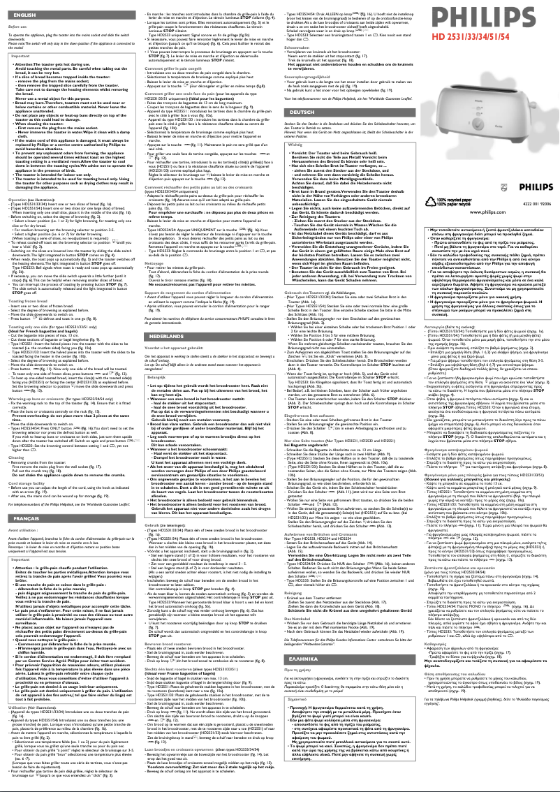 Page n°1 - Manuel utilisateur Philips HD2531