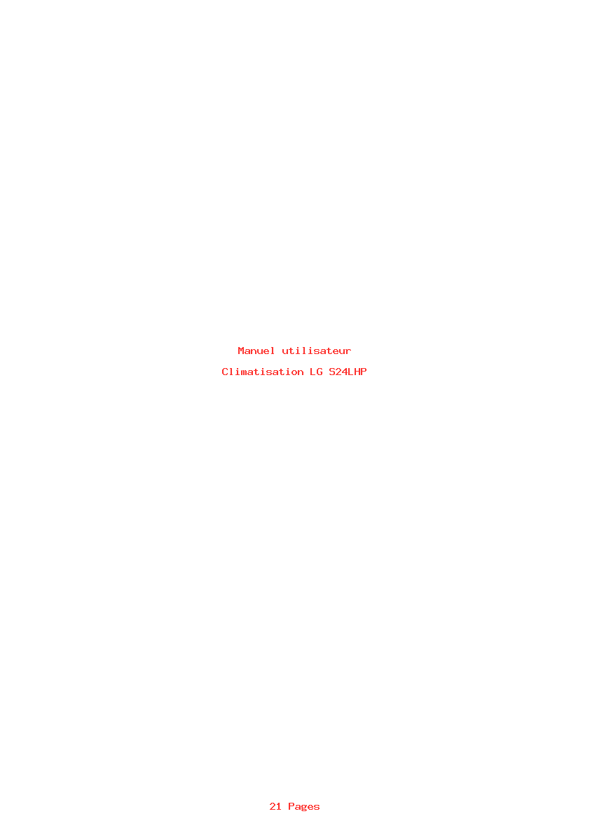 Page 1 de la notice Manuel utilisateur LG S24LHP