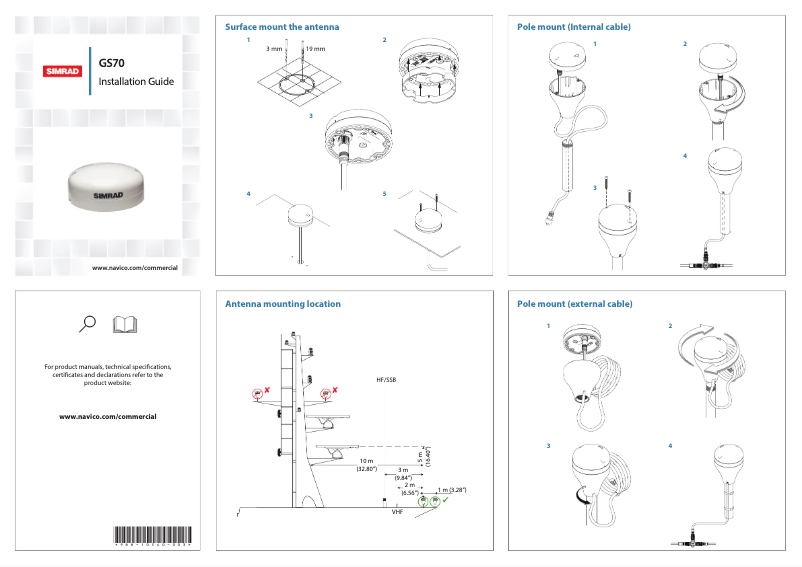 Page 1 de la notice Manuel utilisateur Simrad GS70