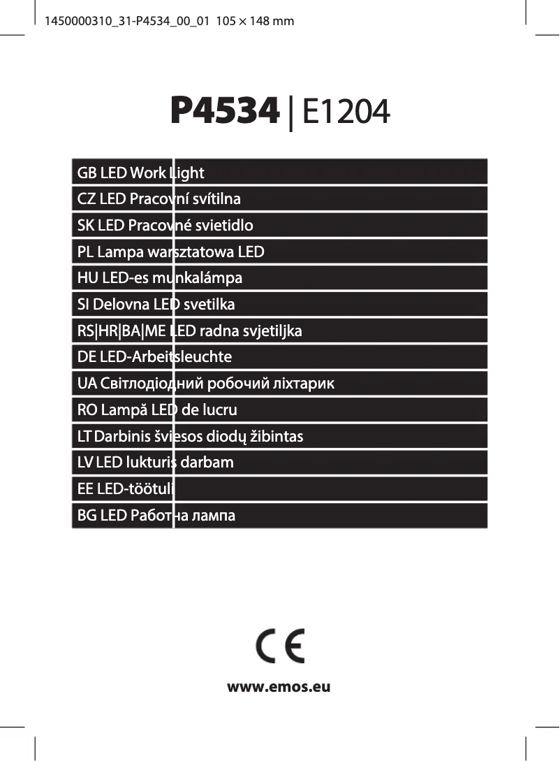 Page 1 de la notice Manuel utilisateur Emos P4534