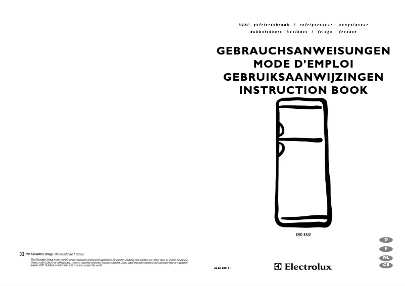 Página 1 del manual Manual de usuario Electrolux ERD 3323