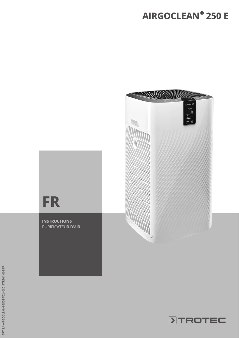 Página 1 del manual Manual de usuario Trotec AirgoClean 250 E