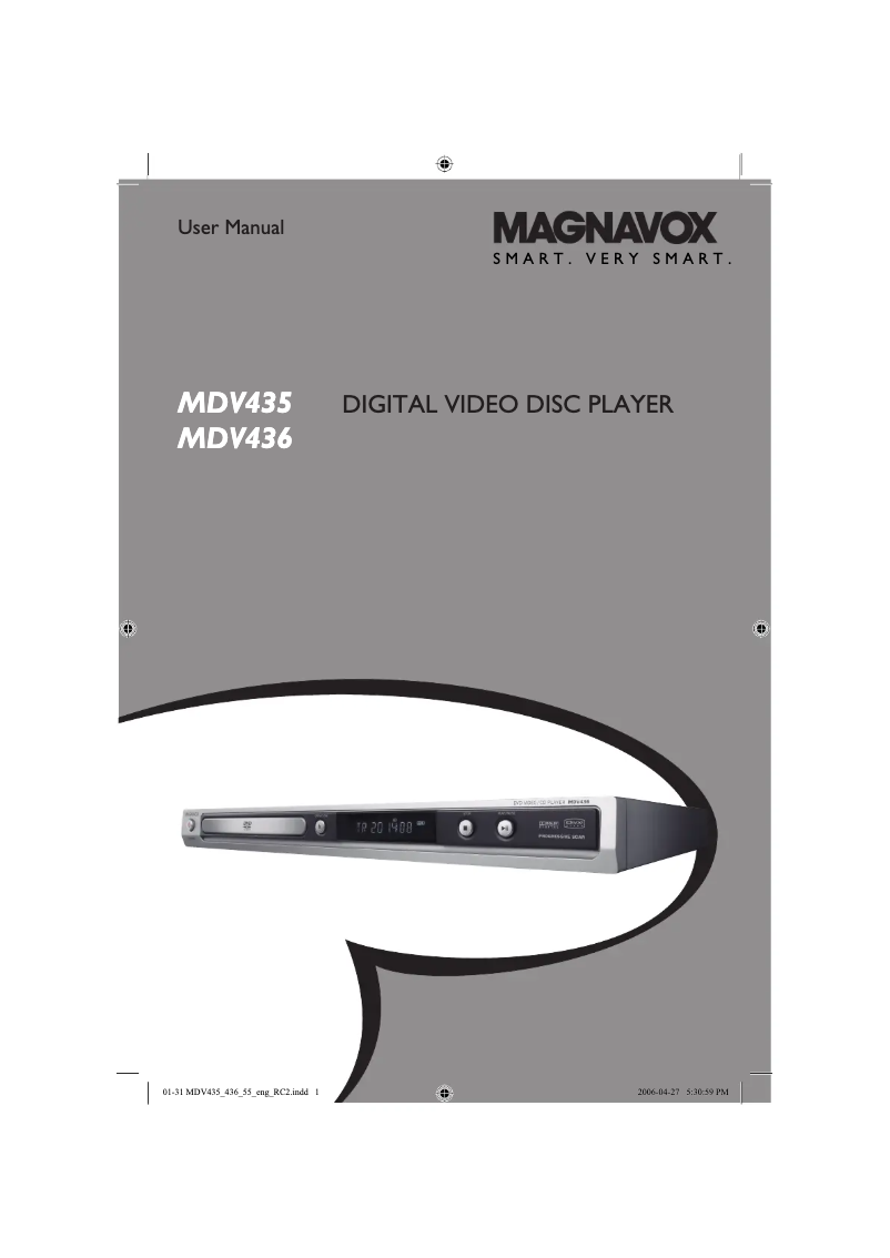 Page n°1 - Manuel utilisateur Philips Magnavox MDV435