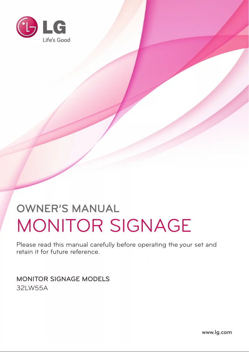 Page 1 de la notice Manuel utilisateur LG 32LW55A