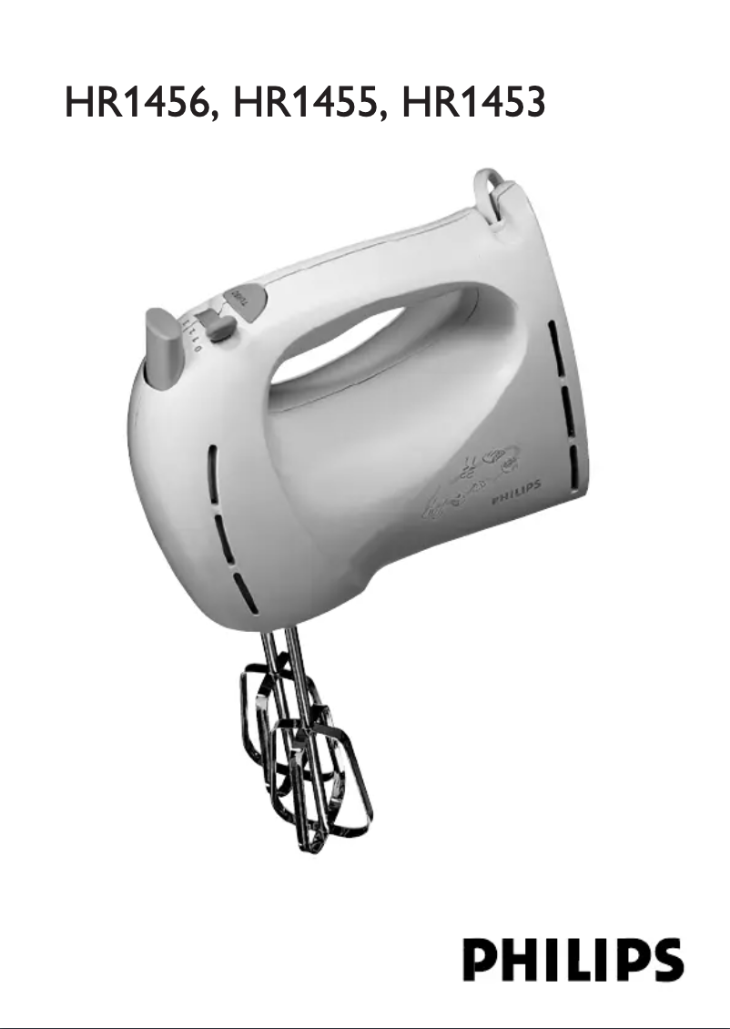 Page 1 de la notice Manuel utilisateur Philips HR1455