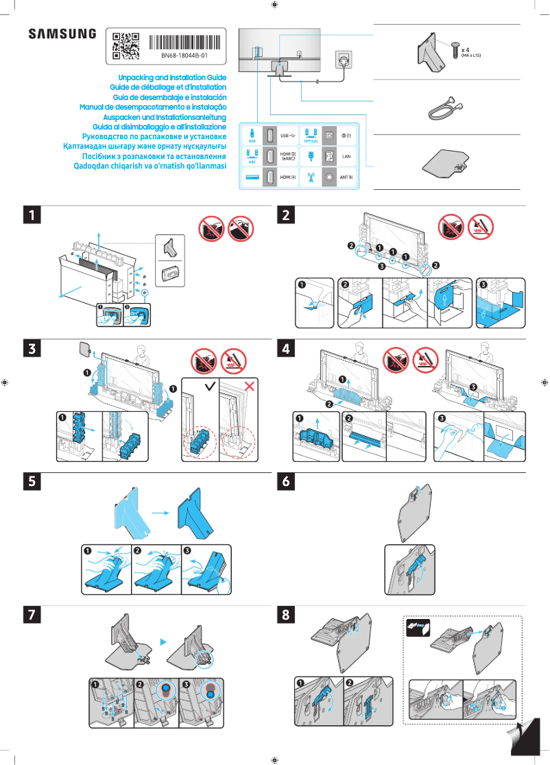 Página 1 del manual Guía de instalación Samsung QA98QN90DAG