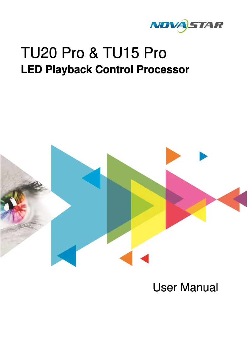 Página 1 del manual Manual de usuario NovaStar TU20 Pro