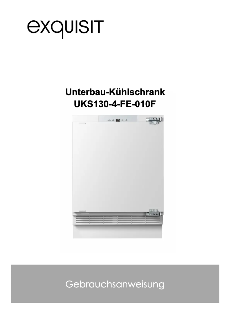 Page 1 de la notice Manuel utilisateur Exquisit UKS130-4-FE-010F