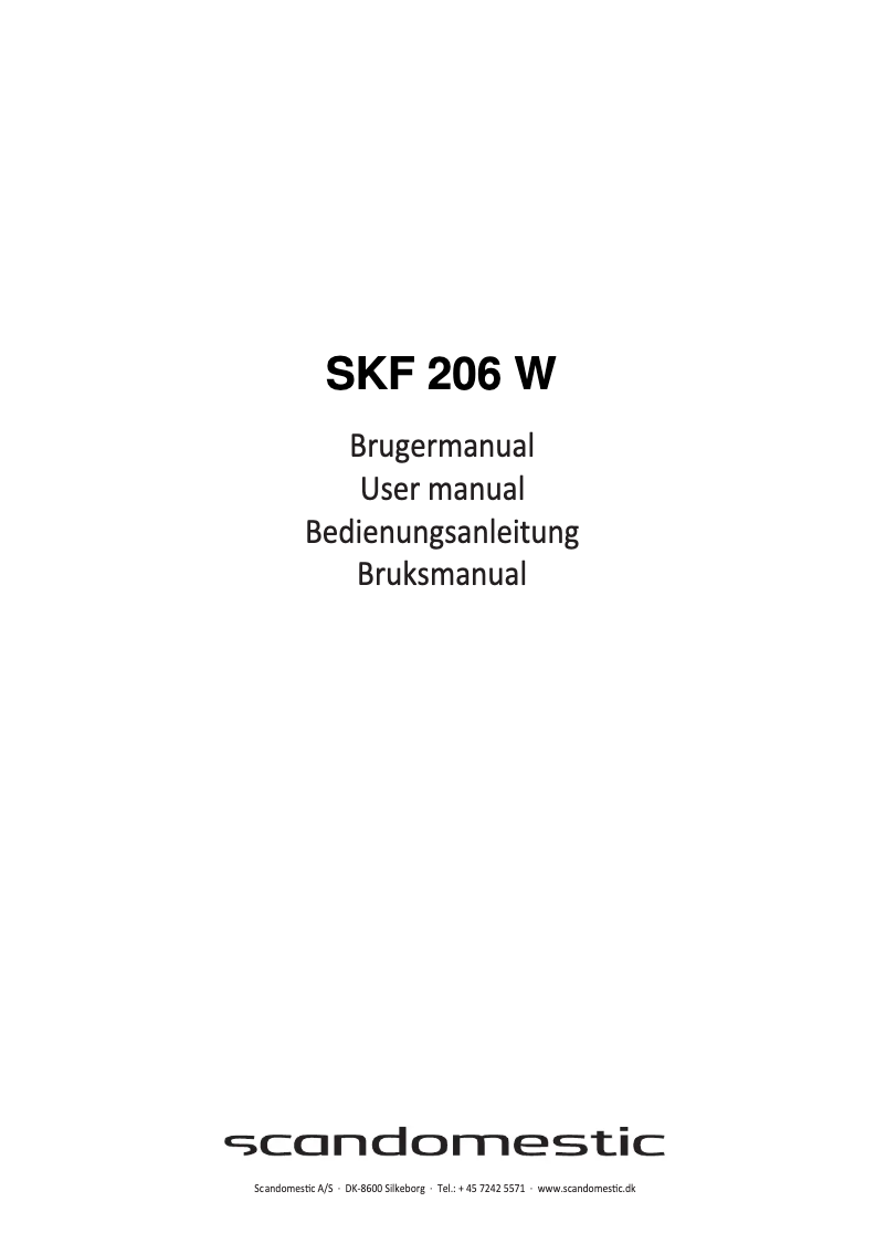 Page 1 of the manual User Manual Scandomestic SKF 206 W