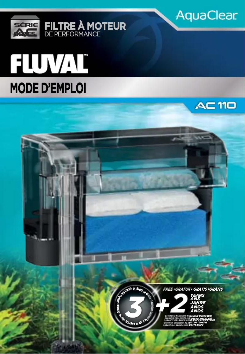Page 1 de la notice Manuel utilisateur Fluval AquaClear AC30