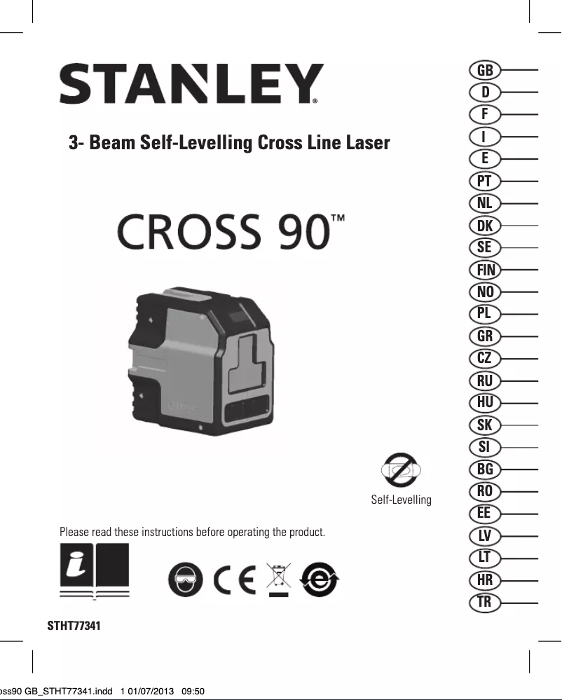 Page 1 de la notice Manuel utilisateur Stanley Cross 90