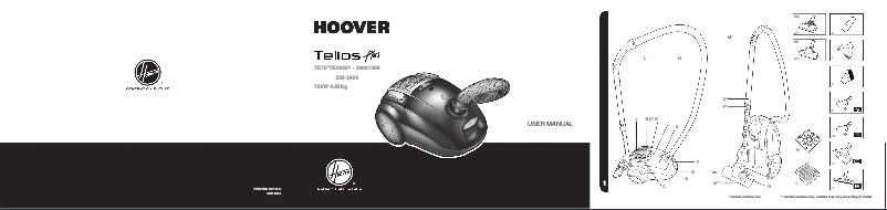 Page 1 of the manual User Manual Hoover TE70*TE20001