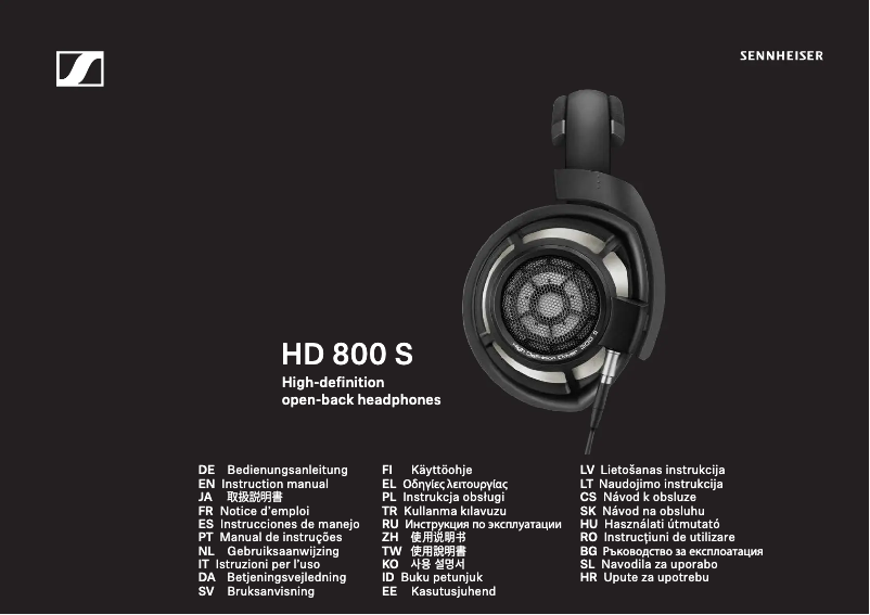 Page 1 de la notice Manuel utilisateur Sennheiser HD 650