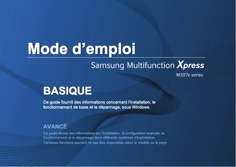 Page n°1 - Manuel utilisateur HP Xpress SL-M2070