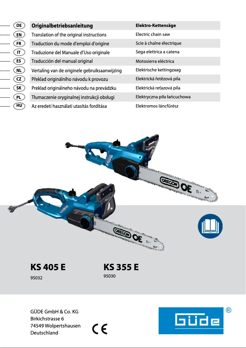 Page 1 de la notice Manuel utilisateur Güde KS 405 E