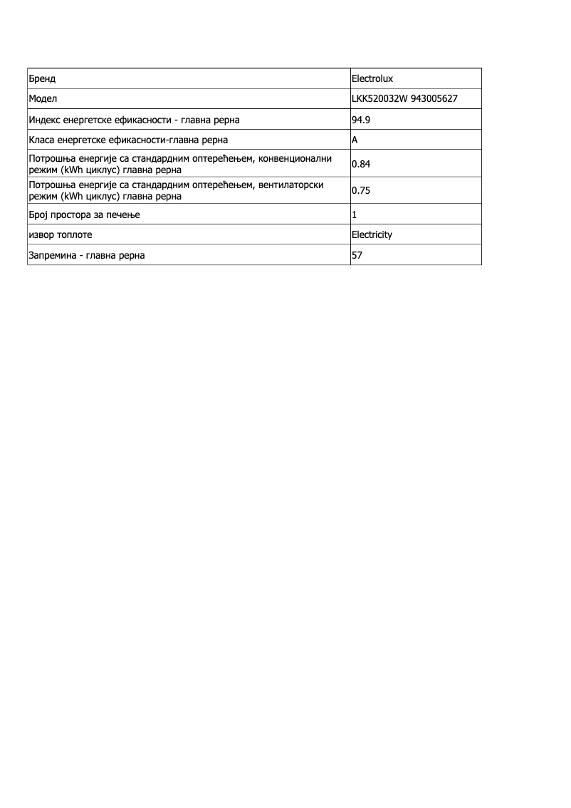 Page 1 de la notice Manuel utilisateur Electrolux LKK520032W