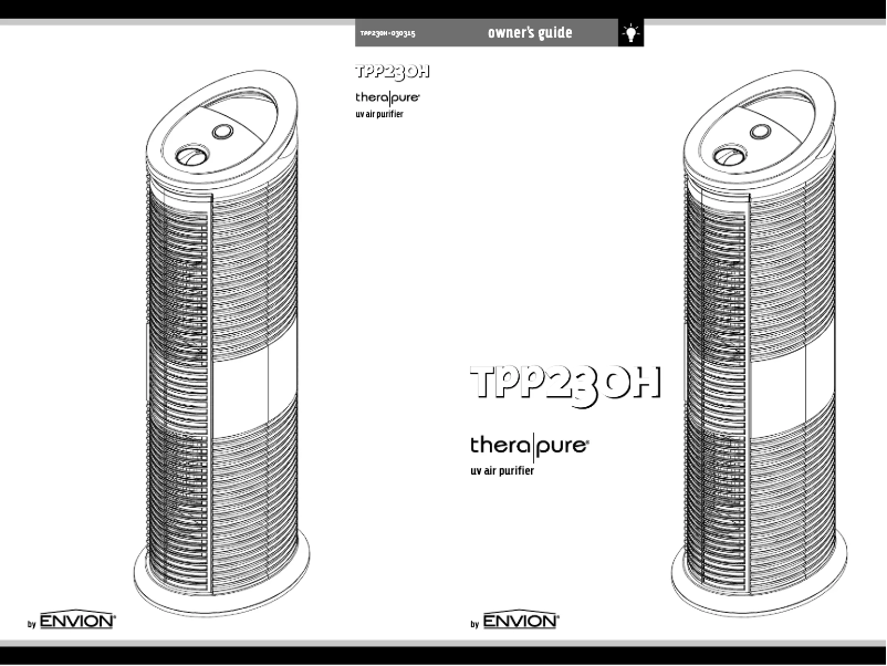 Page 1 de la notice Manuel utilisateur Therapure TPP230H