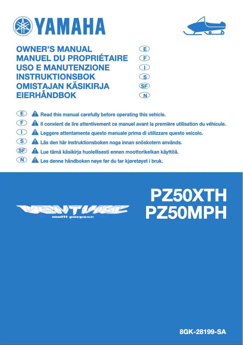 Page 1 de la notice Manuel utilisateur Yamaha PHAZER R-TX (2017)