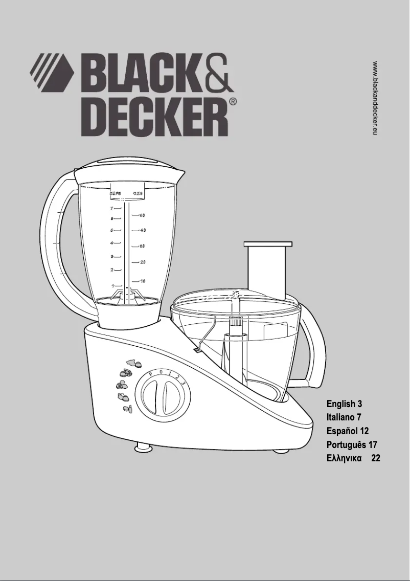 Page n°1 - Manuel utilisateur Black & Decker FP800