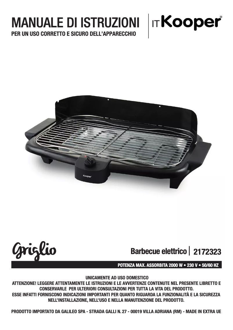 Page 1 de la notice Manuel utilisateur Kooper 2172323
