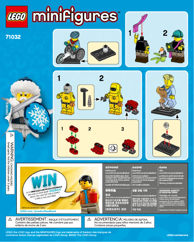 Page 1 de la notice Manuel utilisateur Lego Minifigures 71032