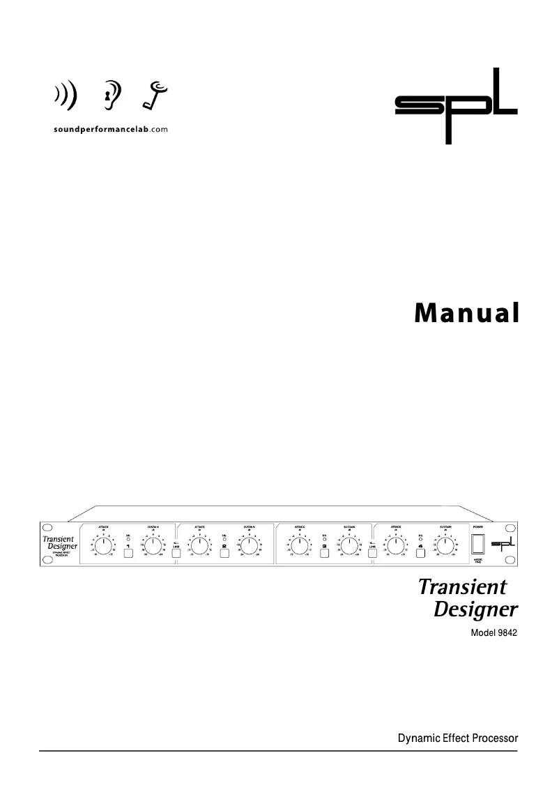 Page 1 de la notice Manuel utilisateur SPL Transient Designer