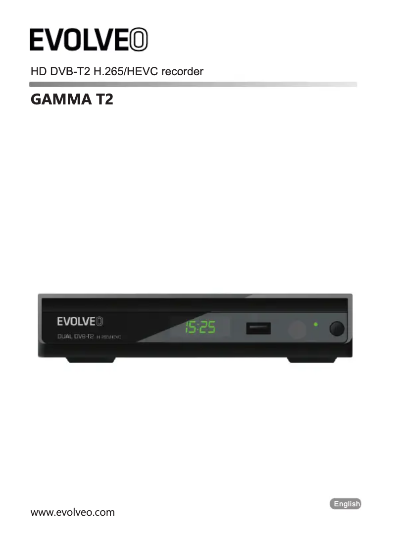 Página 1 del manual Manual de usuario Evolveo Gamma T2