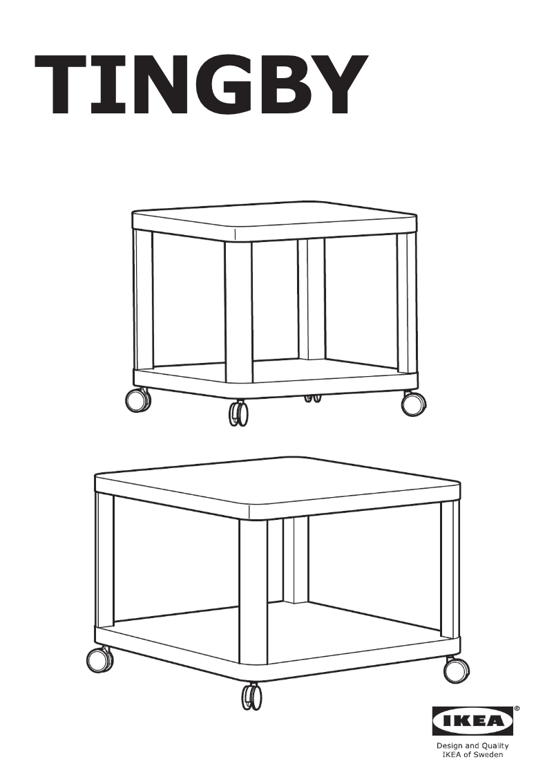 Page 1 de la notice Manuel utilisateur Ikea TINGBY 205.468.63