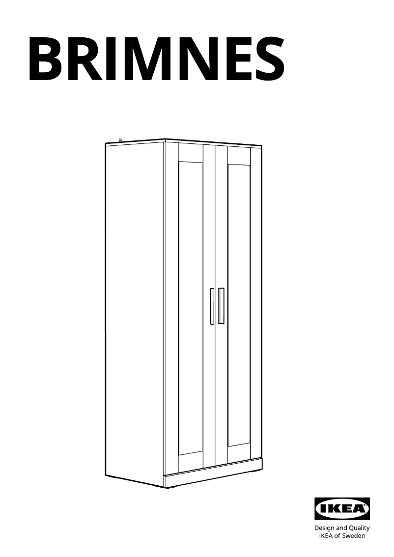 Page 1 de la notice Manuel utilisateur Ikea BRIMNES 405.761.37