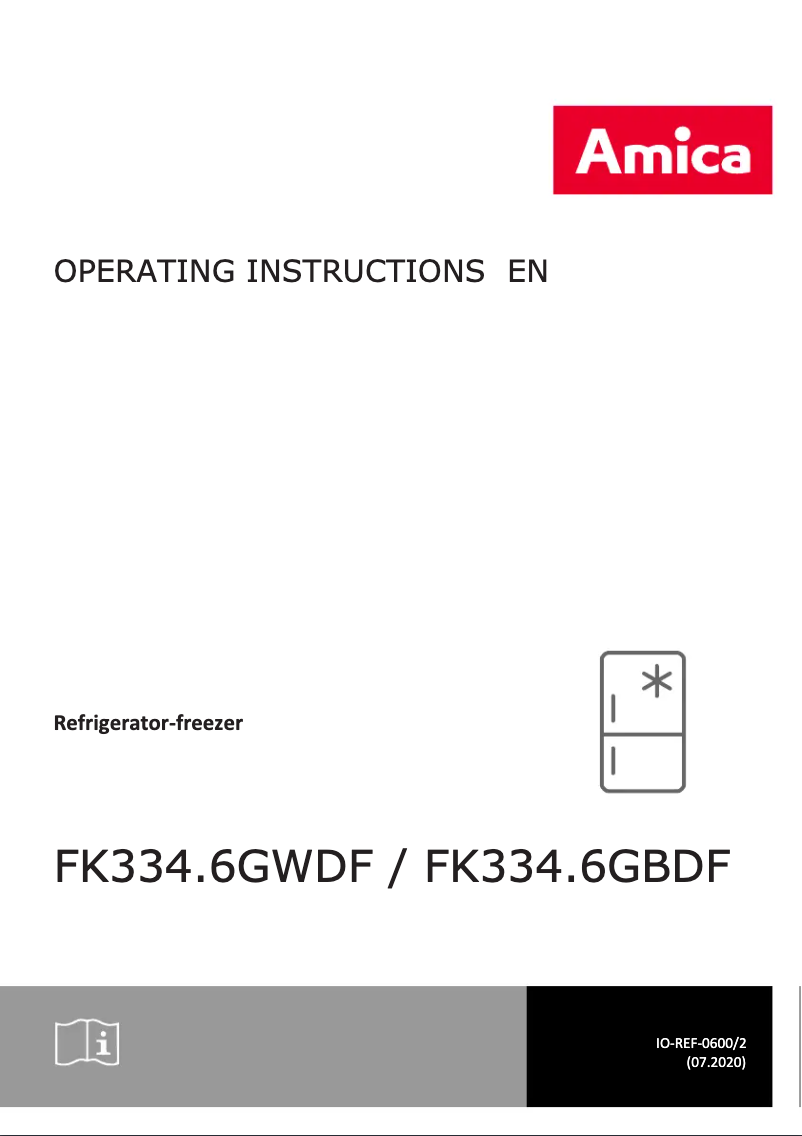 Page 1 of the manual User Manual Amica FK3346GWDF
