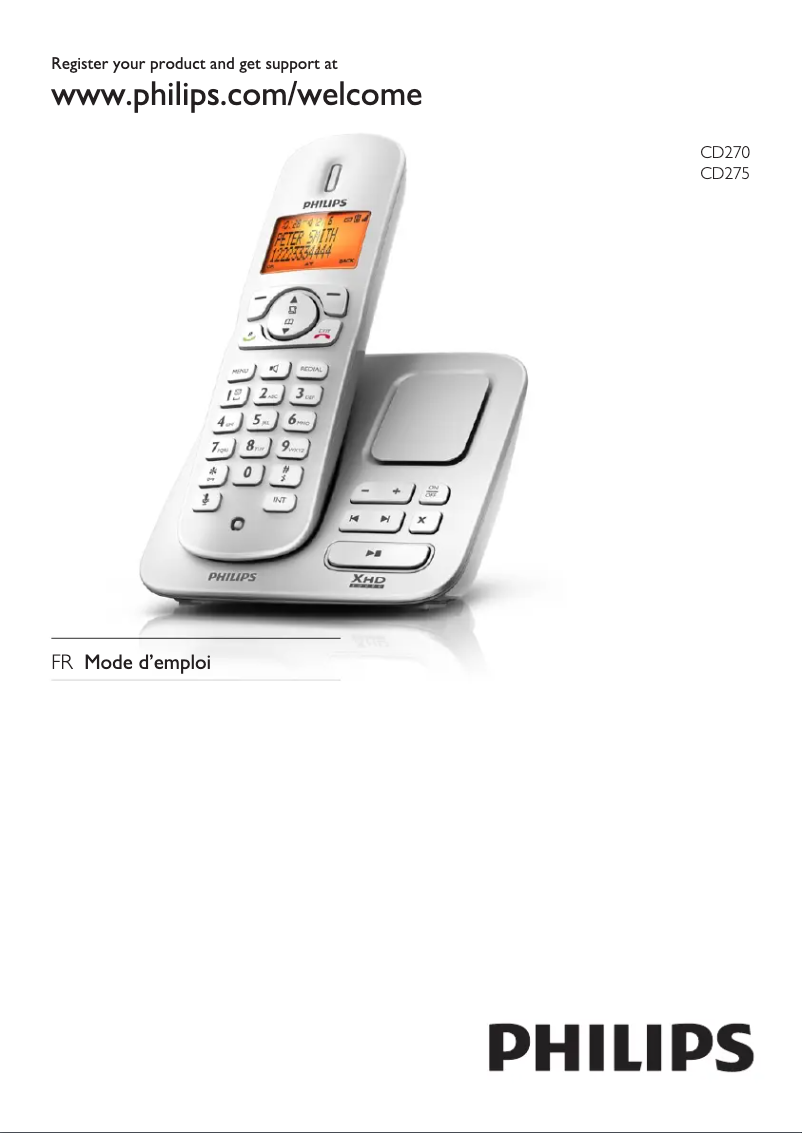 Page n°1 - Manuel utilisateur Philips Perfect sound CD2753S