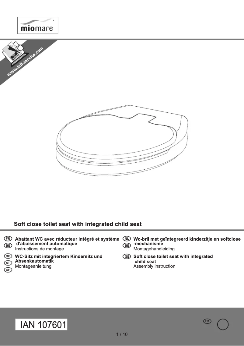 Page 1 de la notice Manuel utilisateur Miomare IAN 107601