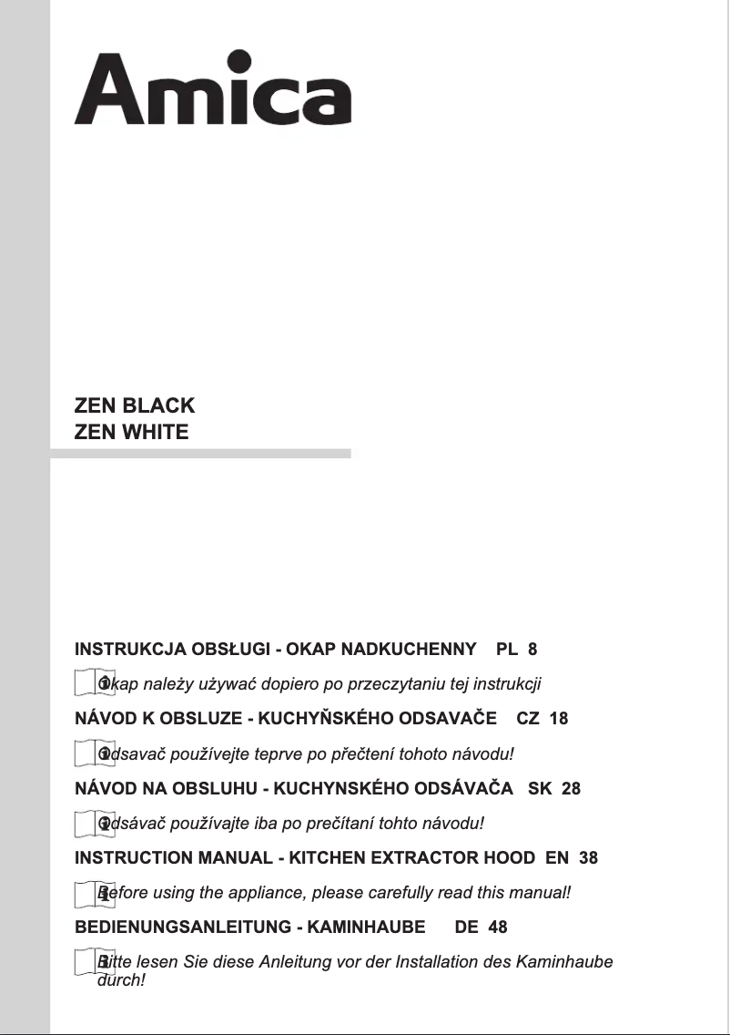 Page 1 de la notice Manuel utilisateur Amica ZEN White