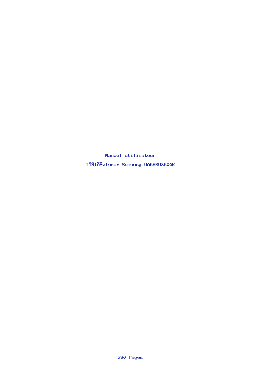 Page 1 de la notice Manuel utilisateur Samsung UA55BU8500K