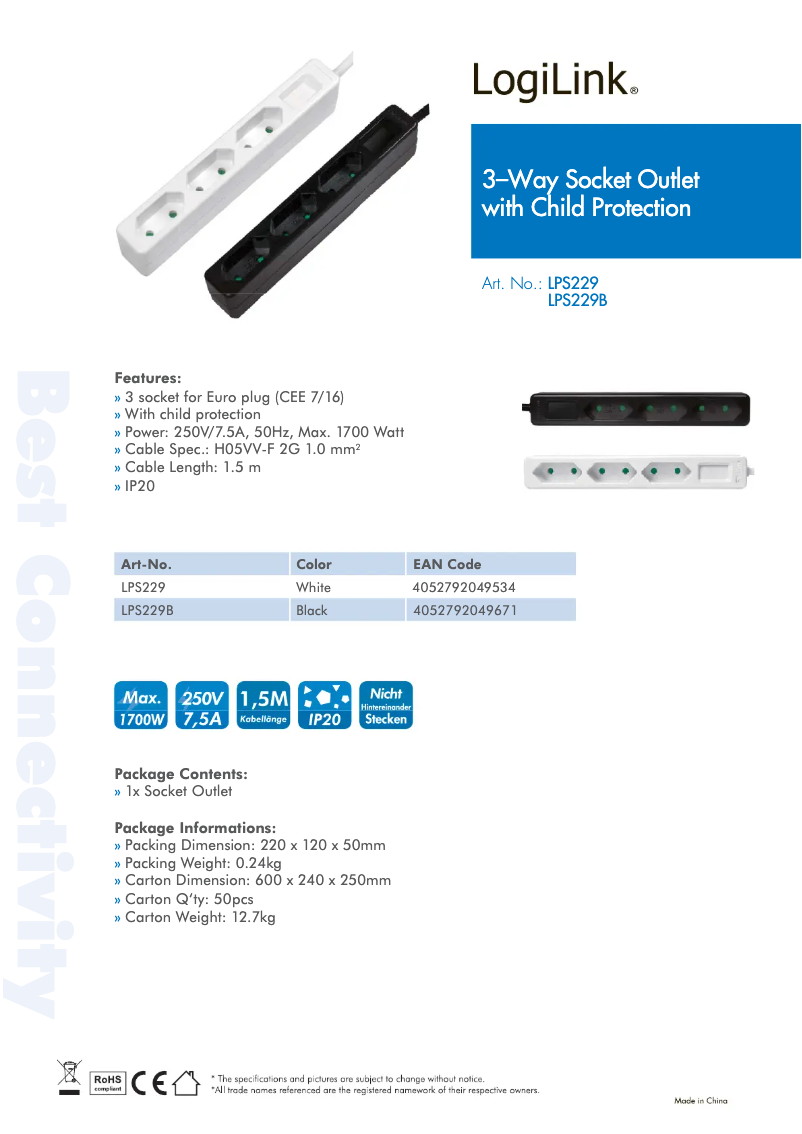 Página 1 del manual Manual de usuario LogiLink LPS229