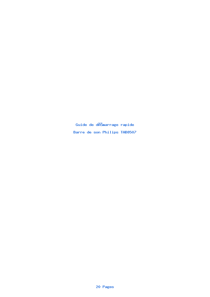 Image de la première page du manuel de l'appareil TAB8507