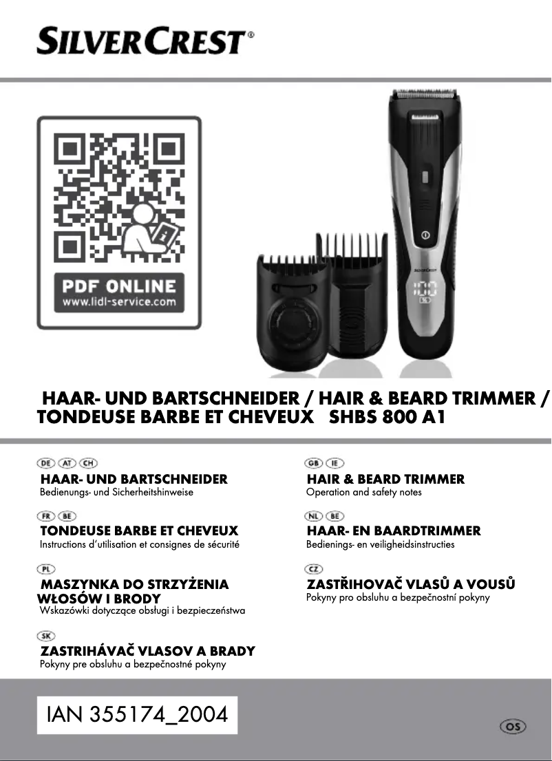 Página 1 del manual Manual de usuario SilverCrest SHBS 800 A1