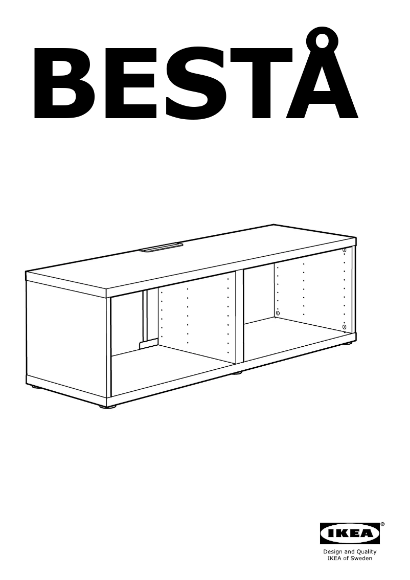 Page 1 de la notice Instructions / montage Ikea BESTÅ