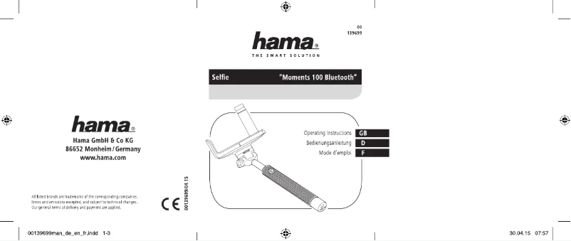 Page 1 of the manual User Manual Hama Moments 100