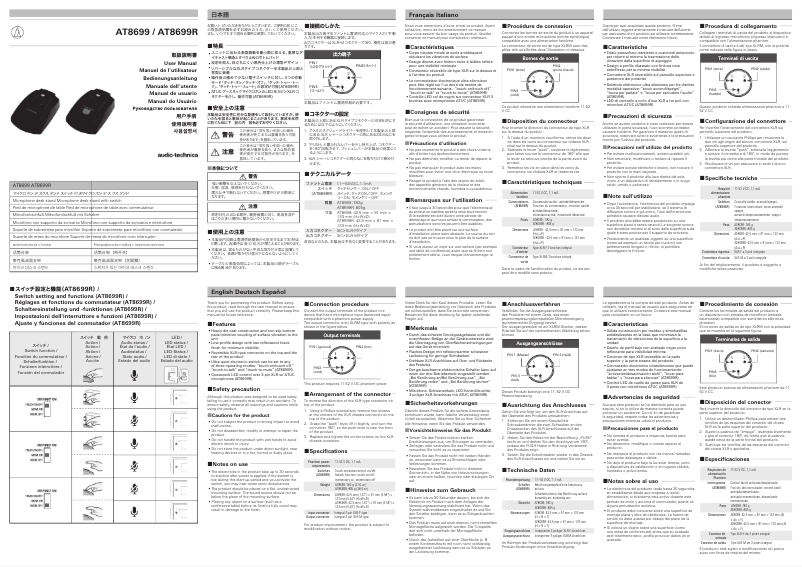 Page 1 de la notice Manuel utilisateur Audio-Technica AT8699