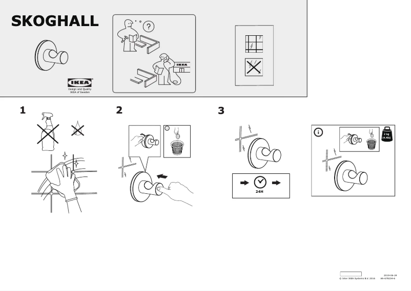 Page 1 de la notice Manuel utilisateur Ikea SKOGHALL 602.286.27