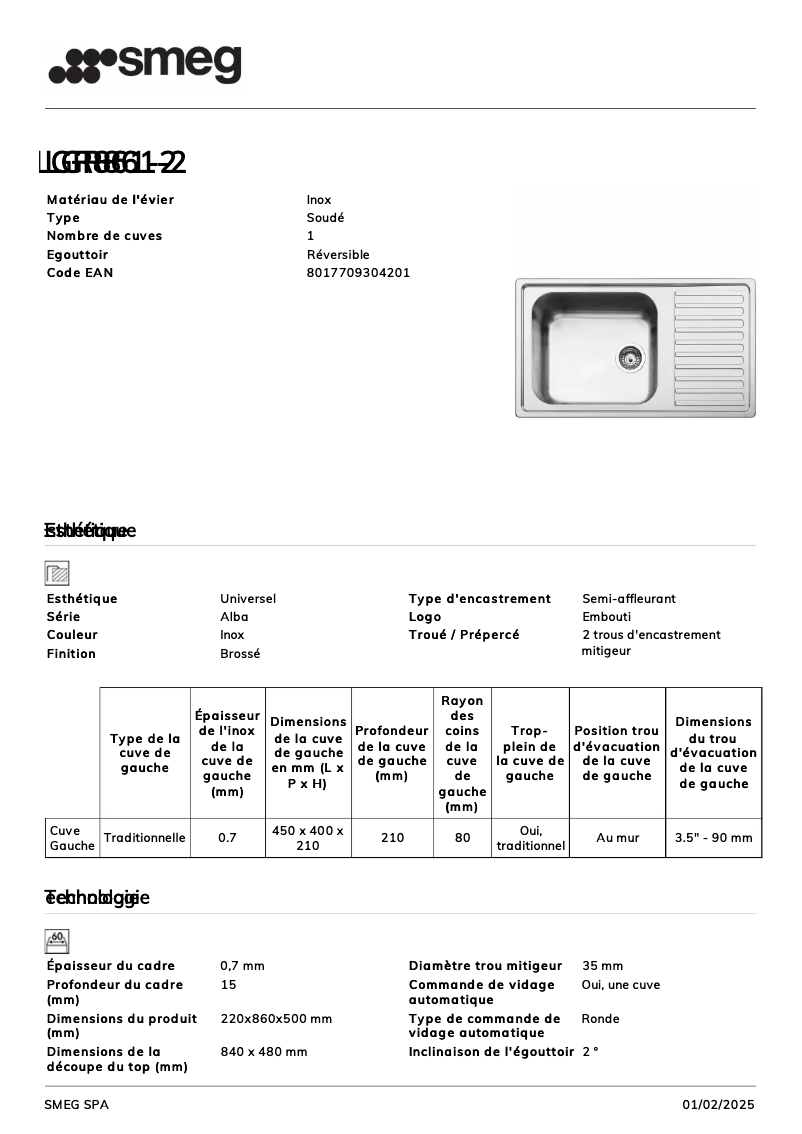 Página 1 del manual Manual de usuario Smeg LGR861-2