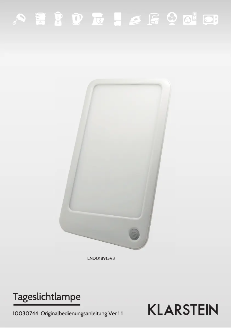 Page 1 de la notice Manuel utilisateur Klarstein 10030744