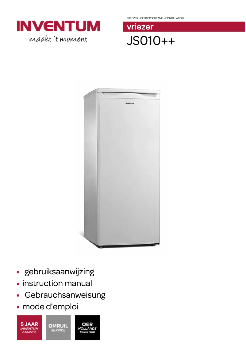 Page 1 de la notice Manuel utilisateur Inventum JS010++