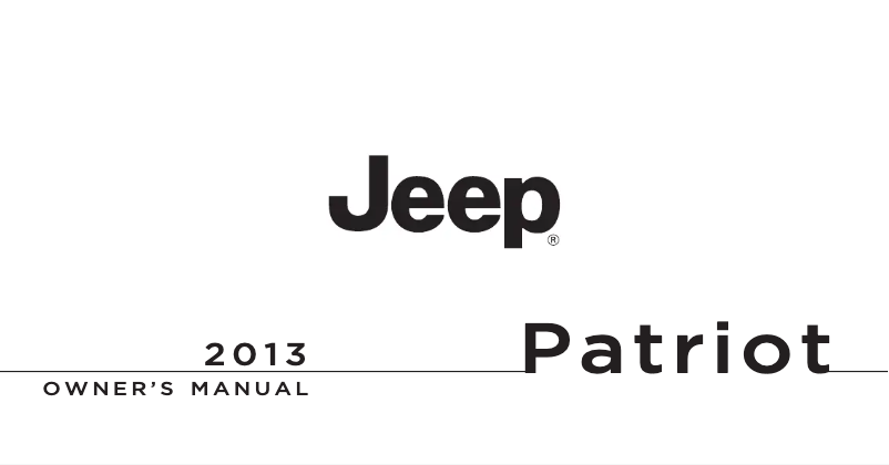 Page 1 de la notice Manuel utilisateur Jeep Patriot (2013)