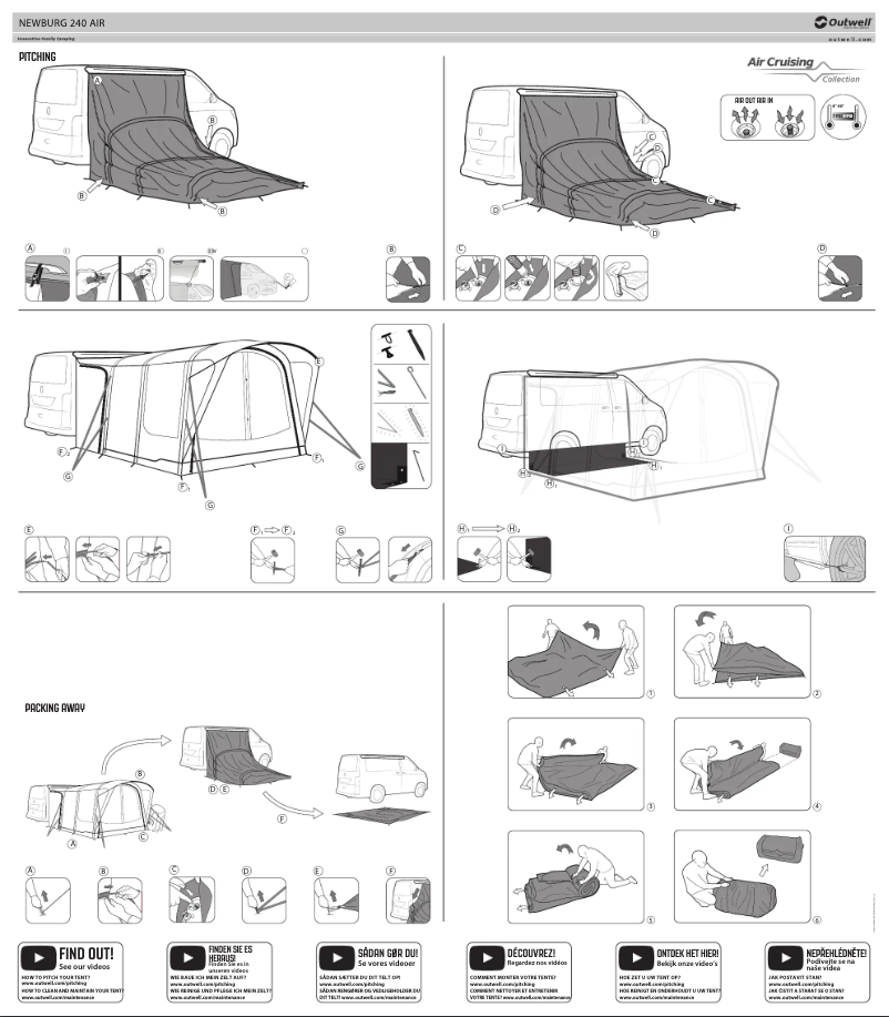 Page 1 de la notice Guide d'installation Outwell Newburg 240 Air