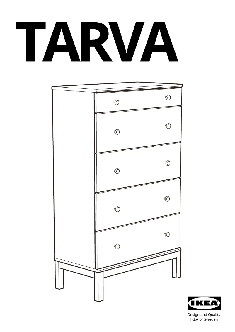 Page 1 de la notice Manuel utilisateur Ikea TARVA 705.898.69