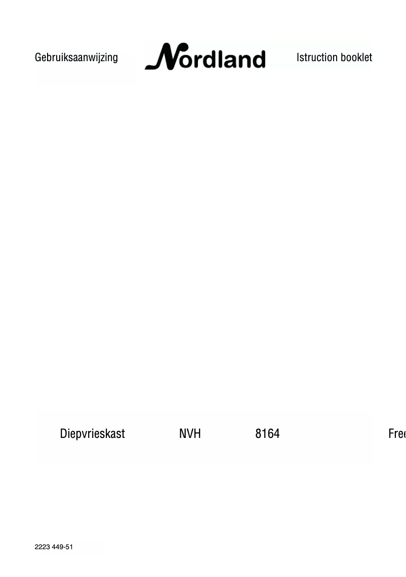 Page 1 de la notice Manuel utilisateur Nordland NVH 8164