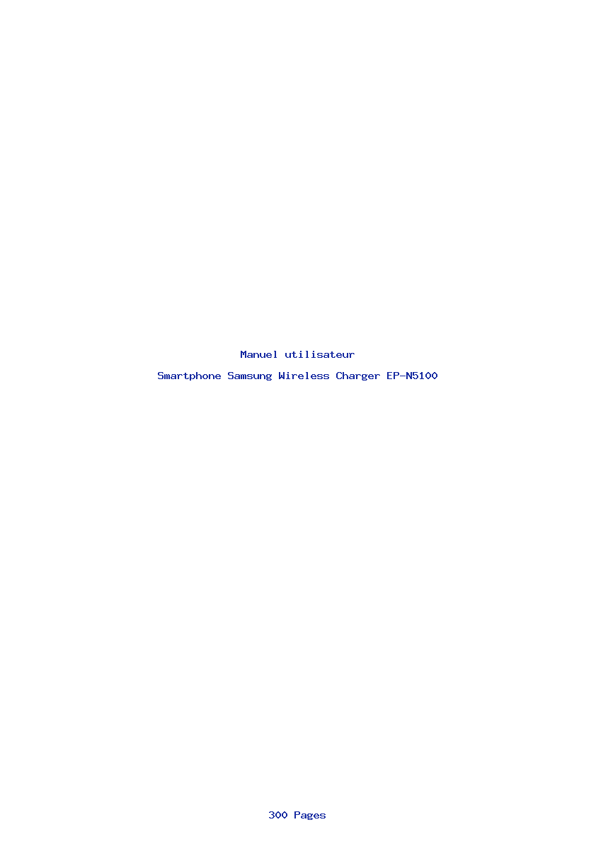 Page 1 de la notice Manuel utilisateur Samsung Wireless Charger EP-N5100