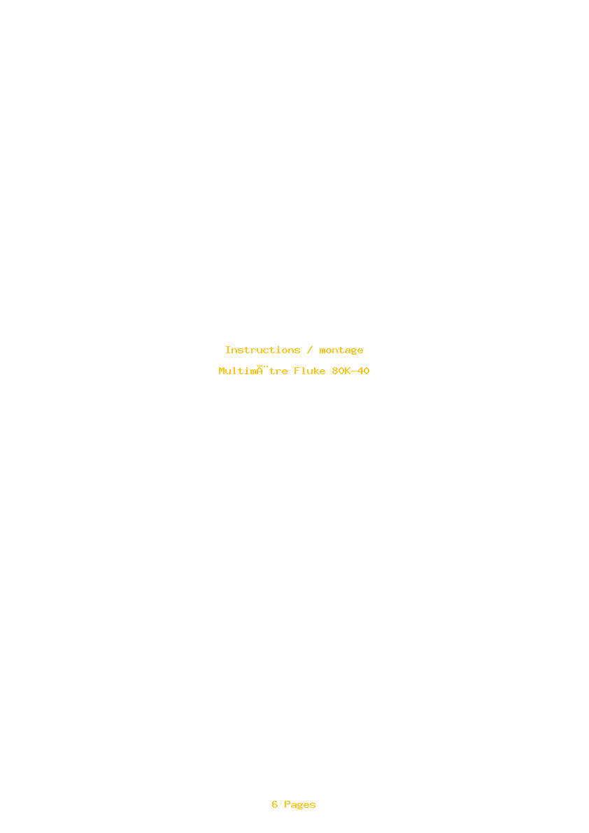 Image de la première page du manuel de l'appareil 80K-40